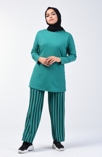 Ensemble Deux Pieces Tunique Pantalon 1959-05 Vert 1959-05