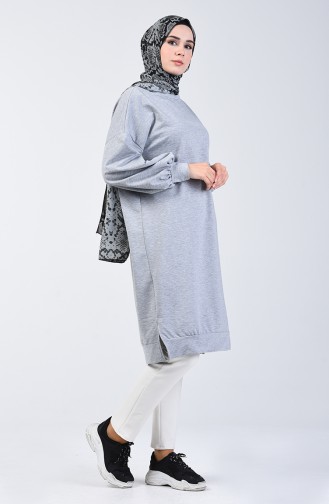 Yarasa Kol Spor Tunik 6366-07 Gri