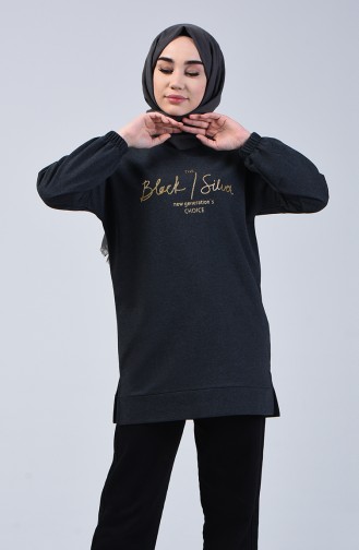 Elastic Sleeve Sweatshirt 1100-02 Smoked 1100-02