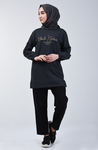 Elastic Sleeve Sweatshirt 1100-02 Smoked 1100-02