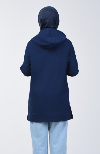 Kapüşonlu Sweatshirt 1300-03 Lacivert