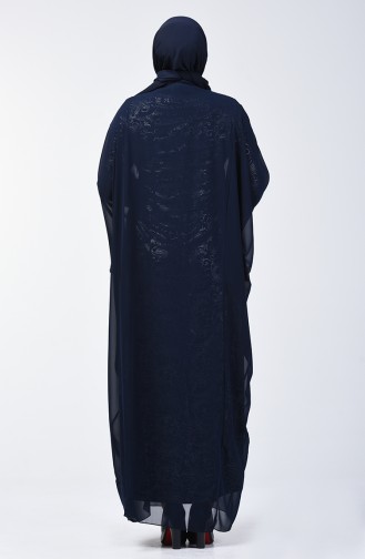 Ensemble Robe de Soirée İmprimée Deux Pieces 9Y3924615-01 Bleu Marine 9Y3924615-01