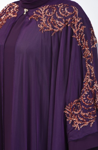 Scaly Evening Dress Double Set 9y3928002-01 Purple 9Y3928002-01