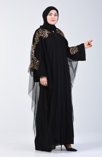 Ensemble Robe de Soirée à Paillettes Deux Pieces  9Y3928002-03 Noir 9Y3928002-03