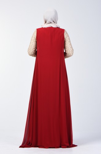 Cape Evening Dress 8k48411002-01 Claret Red 8K48411002-01