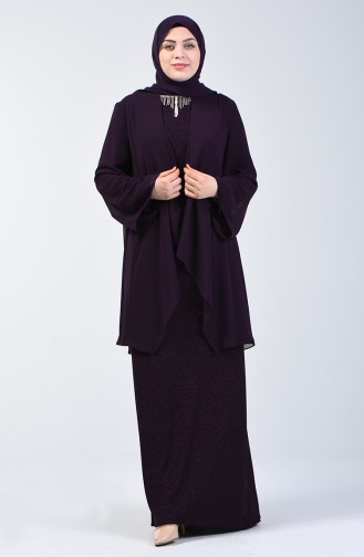 Purple İslamitische Avondjurk 3056-04