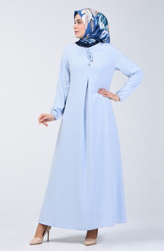 A Pile Dress with Elastic Sleeves 0120-03 Ice Blue 0120-03