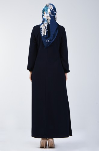 Navy Blue İslamitische Jurk 0120-06