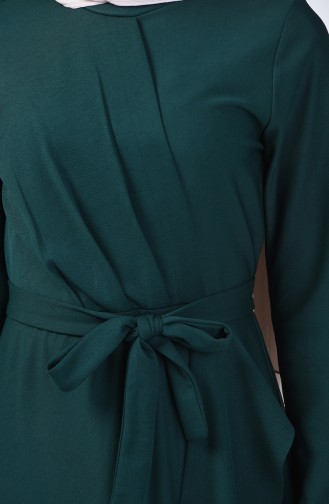 Flannel Belted Dress 4064-13 Emerald Green 4064-13