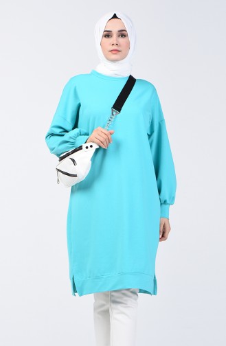 Bat Sleeve Sports Tunic Turquoise 6366-05