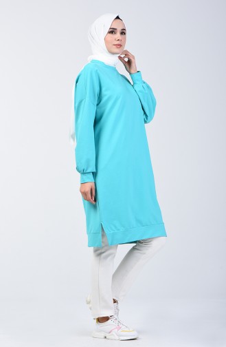 Bat Sleeve Sports Tunic Turquoise 6366-05