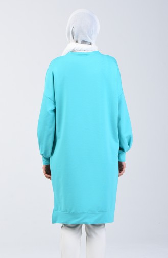 Bat Sleeve Sports Tunic Turquoise 6366-05