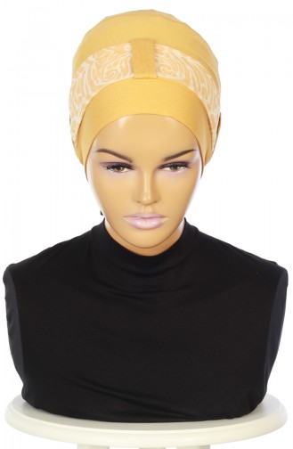 Chiffon Shawl Combed Bonnet B0036-11-S Mustard Yellow 0036-11-S