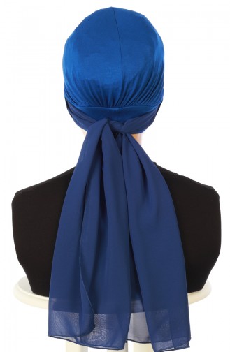 Chiffon Schal Bonnet  B0038-4-16 Saks 0038-4-16