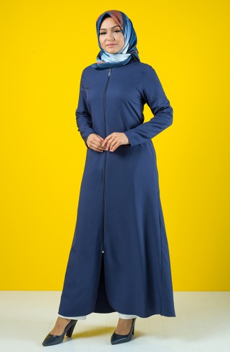 Abaya mit Reissverschluss und Band 2138-03 Dunkelblau 2138-03