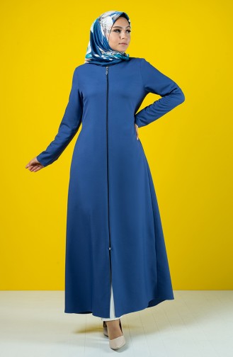 Abaya mit Reissverschluss und Band  2138-05 Indigo 2138-05