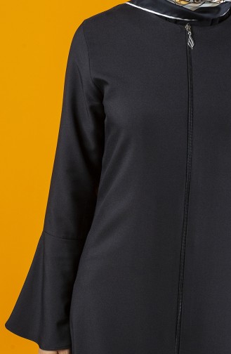 Spanish Sleeve Zippered Abaya 2139-01 Black 2139-01