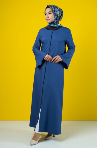 Spanischer Arm Abaya mit Reissverschluss 2139-05 Indigo 2139-05