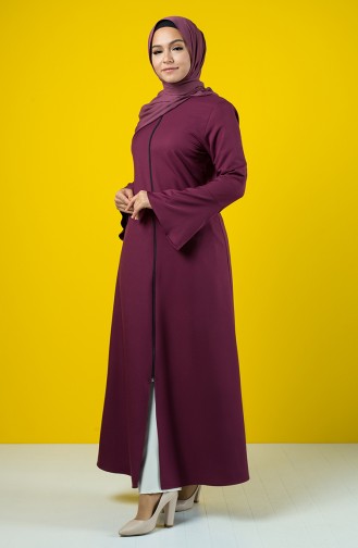 Spanischer Arm Abaya mit Reissverschluss 2139-06 Zwetschge 2139-06