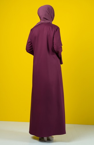 Spanischer Arm Abaya mit Reissverschluss 2139-06 Zwetschge 2139-06