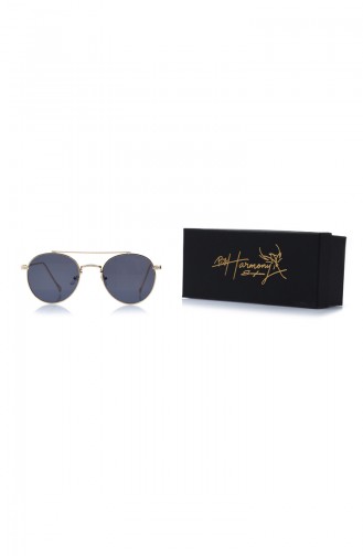 By Harmony Damen Sonnenbrille   BHDB150-01 Gold Schwarz 150-01