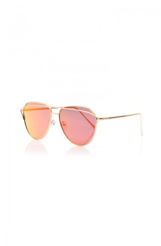 By Harmony Damen verspiegelte Sonnenbrille  BHDB208-03 Gold Rot 208-03