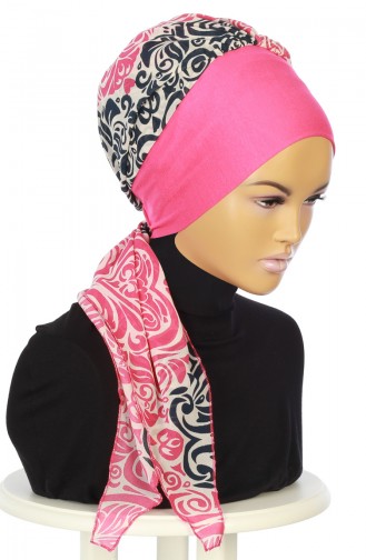 Turban Prêt HT0065-10-1 Fuchsia 0065-10-1