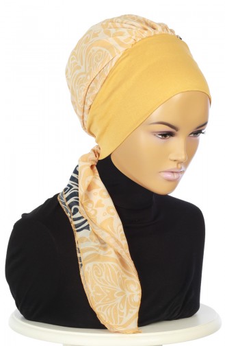 Turban Prêt HT0065-11-S Moutarde Jaune 0065-11-S