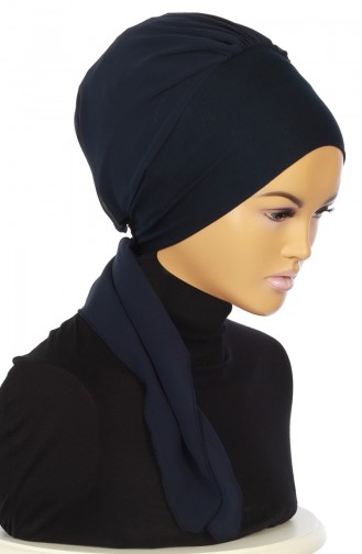 Turban Prêt HT0065-1-23 Bleu Marine 0065-1-23