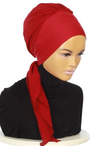 Practical Turban HT0065-3-7 Claret Red 0065-3-7