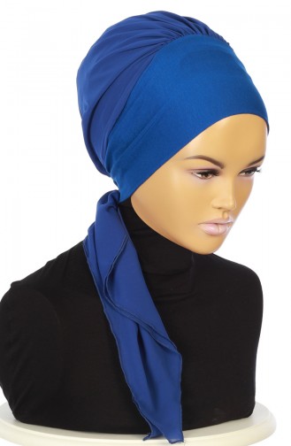 Turban Prêt HT0065-4-16 Bleu Roi 0065-4-16