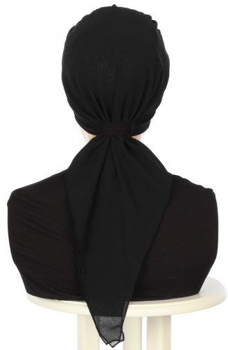 Turban Prêt HT0065-6-14 Noir 0065-6-14