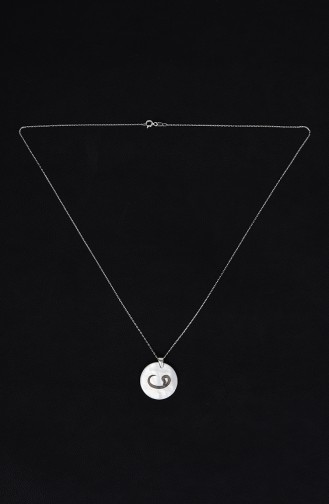 Damen Silber Halskette  SGK003 Weiss 003