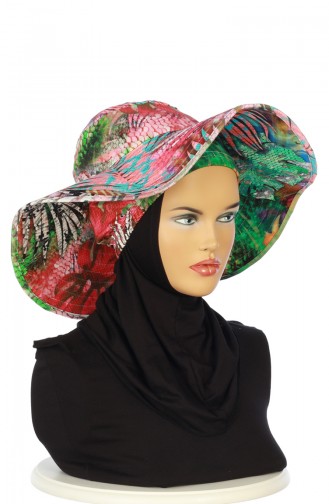 Coral Hat and Bandana 001-01