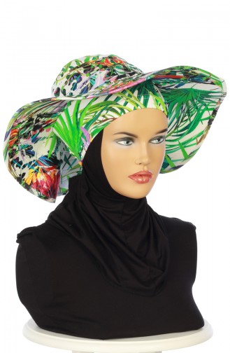 Bonnet Avec Chapeau à Motifs SP001-02 Vert 001-02