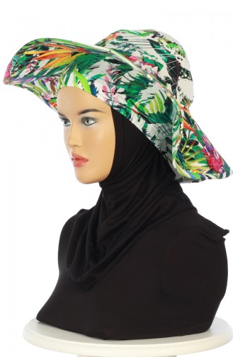 Bonnet Avec Chapeau à Motifs SP001-02 Vert 001-02