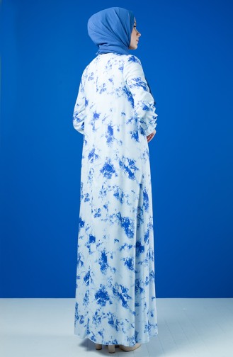 Robe Viscose Plis en A 8207A-01 Bleu Marine 8207A-01