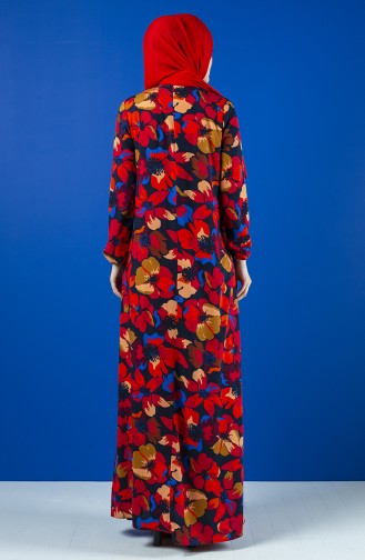 A Pile Viscose Dress 8207m-01 Red 8207M-01