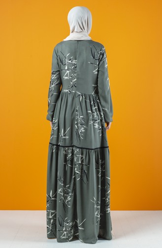 Robe à Motifs 8198-01 Vert 8198-01