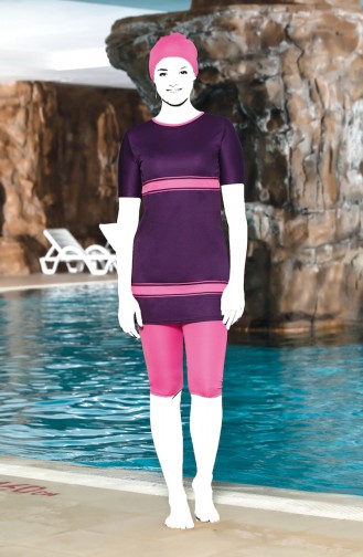 Purple Modest Swimwear 0205-01
