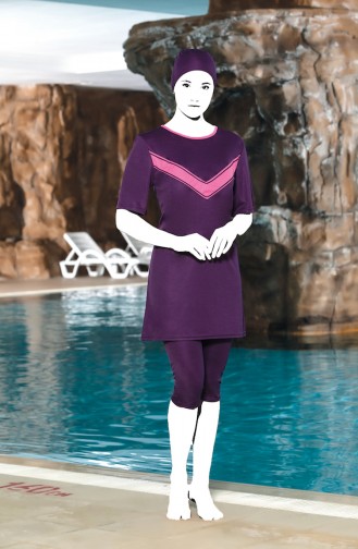 Purple Modest Swimwear 0207-01