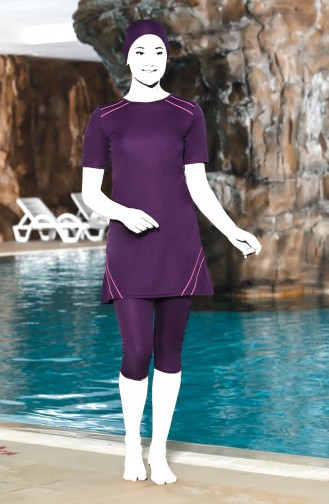 Purple Modest Swimwear 0209-02