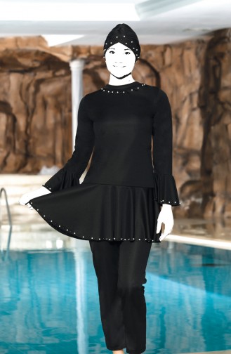 Black Swimsuit Hijab 4301-01