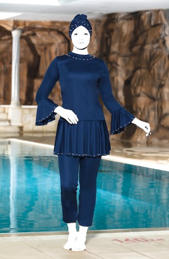 Navy Blue Swimsuit Hijab 4301-02