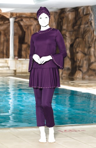 Purple Swimsuit Hijab 4301-03