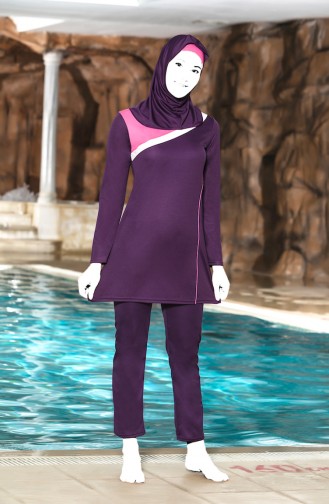 Purple Swimsuit Hijab 4302-03