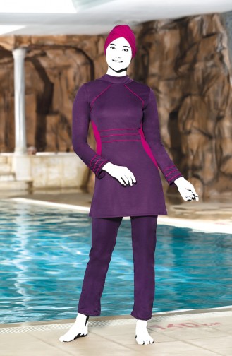 Purple Swimsuit Hijab 4303-04