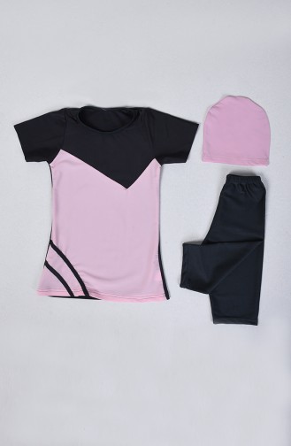 Light Pink Modest Swimwear 0112-15