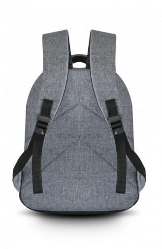 European Bag 00091 Gray Fabric Backpack 0500091104941