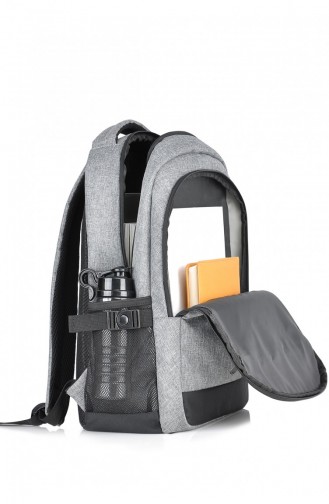 European Bag 00901 Gray Fabric Backpack 0500901104912